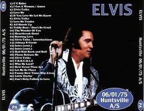 The King Elvis Presley, CDR PA, June 1, 1975, Huntsville, Alabama, Huntsville