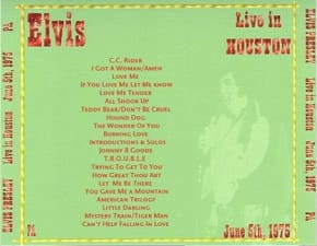 The King Elvis Presley, CDR PA, June 5, 1975, Houston, Texas, Live In Houston