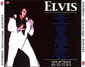 The King Elvis Presley, CDR PA, March 25, 1975, Las Vegas, Nevada, Live In Vegas