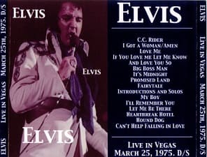 The King Elvis Presley, CDR PA, March 25, 1975, Las Vegas, Nevada, Live In Vegas