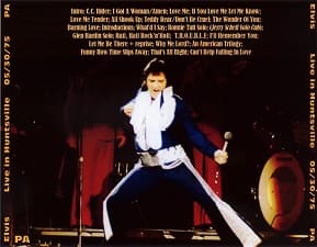 The King Elvis Presley, CDR PA, May 30, 1975, Huntsville, Alabama, Live In huntsville