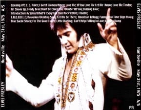 The King Elvis Presley, CDR PA, May 31, 1975, Huntsville, Alabama, Huntsville