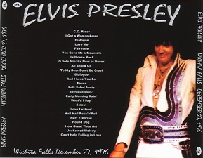 The King Elvis Presley, CDR PA, December 11, 1976, Wichita, Kansas, Wichta Falls