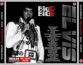 The King Elvis Presley, CDR PA, December 28, 1976, Dallas, Texas, Big D And Big E