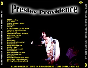 The King Elvis Presley, CDR PA, June 26, 1976, Providence, Rhode Island, Live In Providence