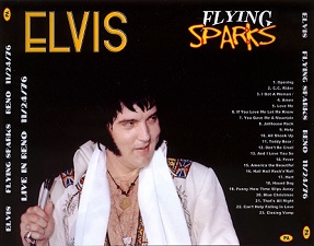 The King Elvis Presley, CDR PA, November 24, 1976, Reno, Nevada, Flying Sparks