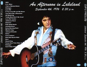 The King Elvis Presley, CDR PA, September 4, 1976, Lakeland, Florida, An Afternoon In Lakeland