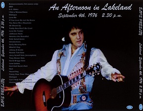 The King Elvis Presley, CDR PA, September 4, 1976, Lakeland, Florida, An Afternoon In Lakeland