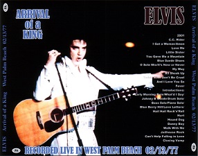 The King Elvis Presley, CDR PA, February 13, 1977, West Palm Beach, Florida, Arrival Of A King
