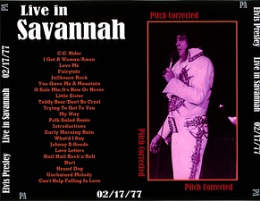 The King Elvis Presley, CDR PA, February 17, 1977, Savannah, Georgia, Live In Savanna