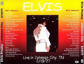 The King Elvis Presley, CDR PA, February 19, 1977, Johnson City