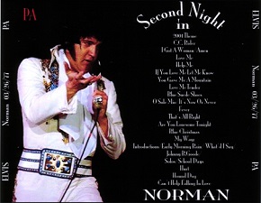 The King Elvis Presley, CDR PA, March 26, 1977, Norman, Oklahoma, Second Night In Norman