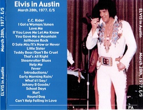 The King Elvis Presley, CDR PA, March 28, 1977, Austin, Texas, Elvis In Austin