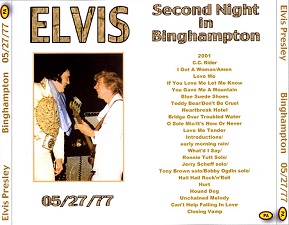 The King Elvis Presley, CDR PA, May 27, 1977, Binghamton, New York, Second Night In Binghampton