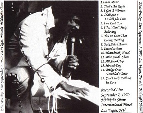 The King Elvis Presley, CD CDR Other, 1970, Elvis Presley Live
