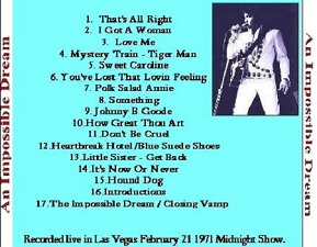 The King Elvis Presley, CD CDR Other, 1971, An Impossible Dream