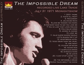The King Elvis Presley, CD CDR Other, 1971, An Impossible Dream