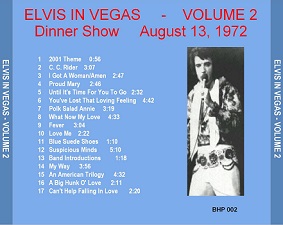 The King Elvis Presley, CD CDR Other, 1972, Elvis In Vegas Vol 2.