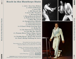 The King Elvis Presley, CD CDR Other, 1974, Back In The Hawkeye State
