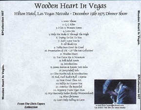 The King Elvis Presley, CD CDR Other, 1975, Wooden Heart In Vegas