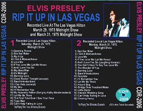The King Elvis Presley, CD CDR Other, 1975, Rip It Up In Las Vegas
