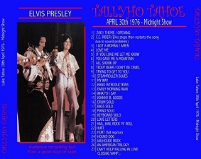 The King Elvis Presley, CD CDR Other, 1976, Lake Tahoe