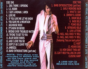 The King Elvis Presley, CD CDR Other, 1976, Winter Season In Las Vegas Volume 3