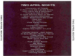 The King Elvis Presley, CD CDR Other, 1977, Two April Nights