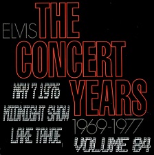 The King Elvis Presley, CDR, The Concert Years, Volume 84