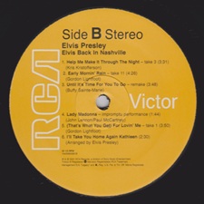 The King Elvis Presley, Back Cover / LP / Elvis Back In Nashville / 19439-88388-1 / 2021