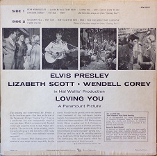 The King Elvis Presley, Back Cover / LP / Loving You / LPM-1515 / 1957