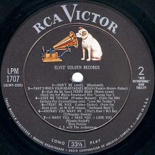 The King Elvis Presley, Side B / LP / Elvis' Golden Records / LPM-1707 / 1958