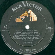 The King Elvis Presley, Side A / LP / For LP Fans Only / lpm-1990 / 1959
