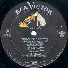 The King Elvis Presley, album, RCA LSP-2231, 1960, Elvis Is Back