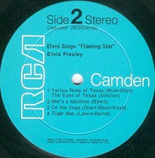 The King Elvis Presley, LP, Camden, CAS-2304, 1968, Elvis Singing Flaming Star And Others