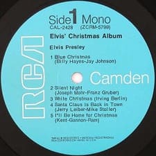 The King Elvis Presley, LP, Camden, CAS-2428, 1970, Elvis' Christmas Album
