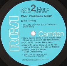 The King Elvis Presley, LP, Camden, CAS-2428, 1970, Elvis' Christmas Album