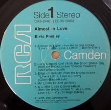 The King Elvis Presley, LP, Camden, CAS-2440, 1970, Almost In Love