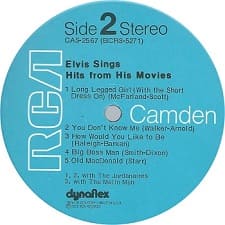 The King Elvis Presley, LP, Camden, cas-2567, 1972, Elvis Sings Hits From His Movies Vol. 1