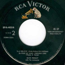 The King Elvis Presley, Side B, EP, Peace In The Valley, EPA-4054, 1957