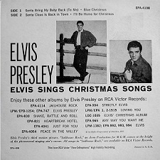 The King Elvis Presley, Back Cover, EP, Elvis Sings Chrismas Songs, EPA-4108, 1957