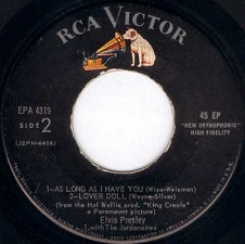 The King Elvis Presley, Side B, EP, King Creole Volume 1, EPA-4319, 1958