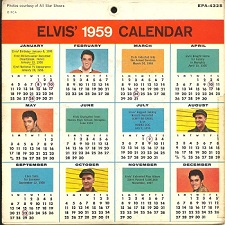 The King Elvis Presley, Back Cover, EP, Elvis Sails, EPA-4325, 1958