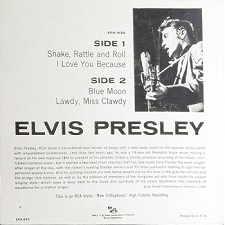 The King Elvis Presley, , Back Cover, EP, Elvis Presley, EPA-830, 1956