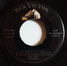 The King Elvis Presley, , Side A, EP, Any Way You Want Me, EPA-965, 1956