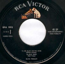 The King Elvis Presley, , Side A, EP, Elvis, Volume 2, EPA-993, 1956