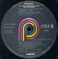 The King Elvis Presley, LP, Pickwick, CAS-2533, December 1975, 2009, I Got Lucky