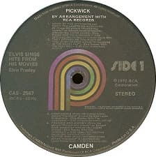 The King Elvis Presley, LP, Pickwick, CAS-2567, December 1975, 2009, Elvis Sings Hits From His Movies Vol. 1
