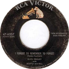 The King Elvis Presley, Sun Side B, Single, RCA 20-6357, 1955, Mystery Train / I Forgot To Remember To Forget