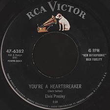 The King Elvis Presley, Single, RCA 47-6382, 1956, Milkcow Blues Boogie / You're a Heartbreaker